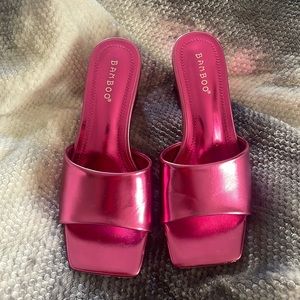 Heeled Mules (Barbie Color)